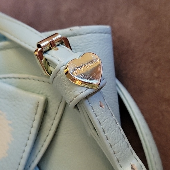 Vtg BETSEY JOHNSON Icy Blue Bow Crossbody Wallet Envelope Micro Purse - Picture 3 of 12